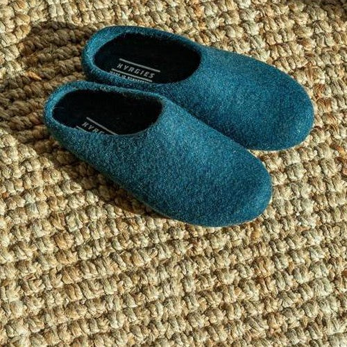 Classic Wool Slippers Heathered Navy
