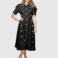 Organic Linen Embroidered Dress
