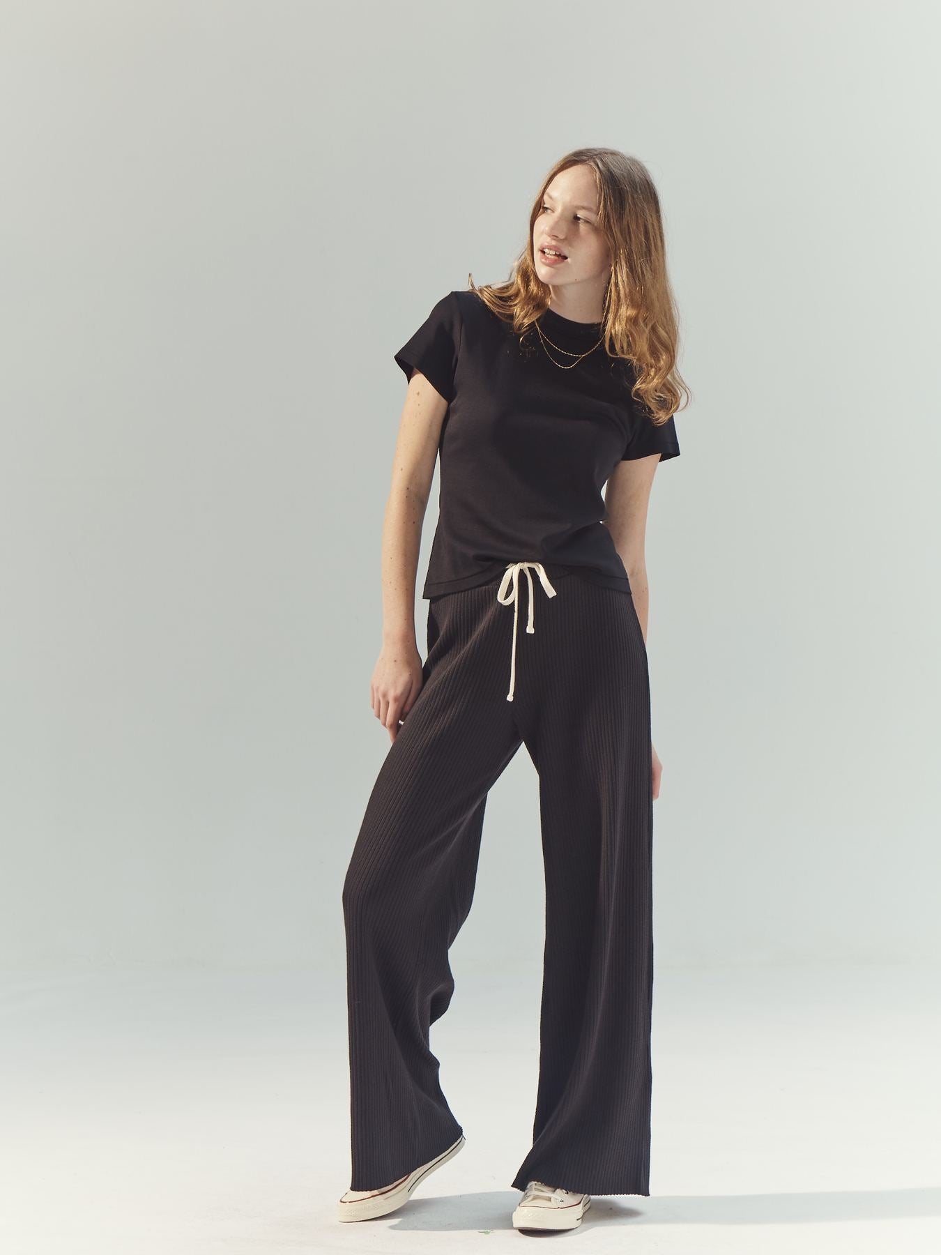 Re-New Ribbed Wide Leg Pant
