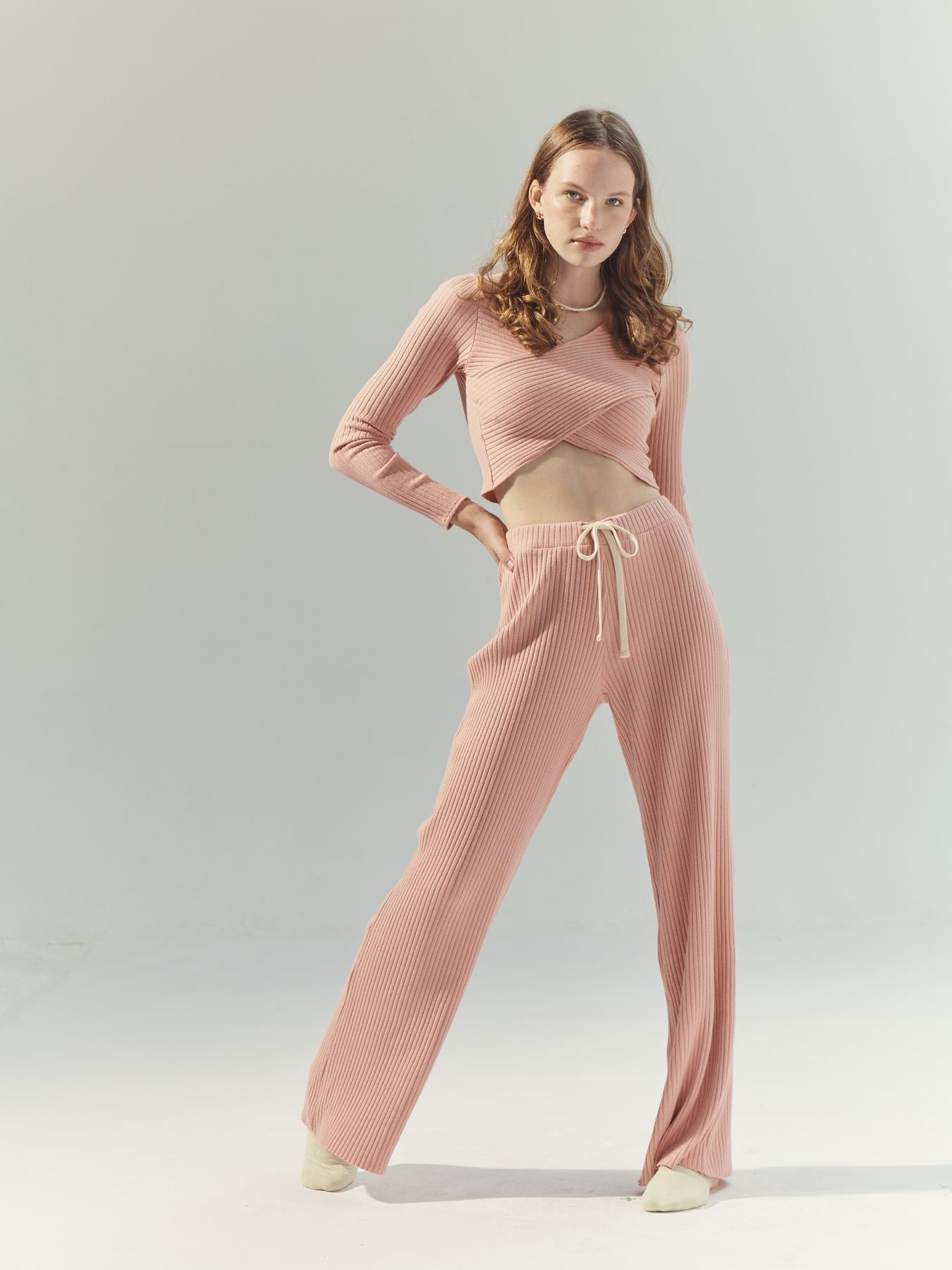 Re-New Ribbed Wide Leg Pant