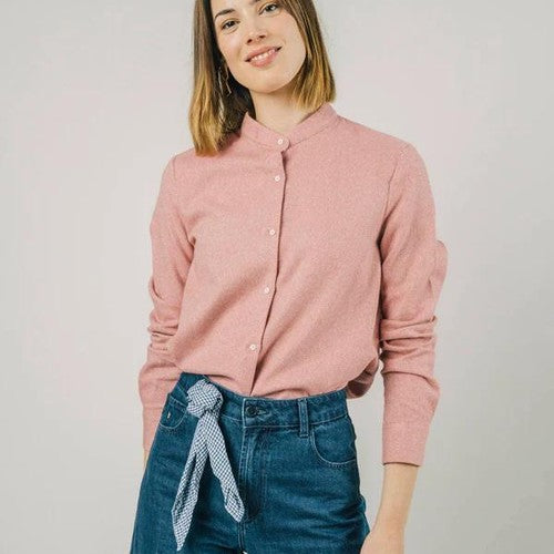Cosy Flannel Mao Blouse Peony