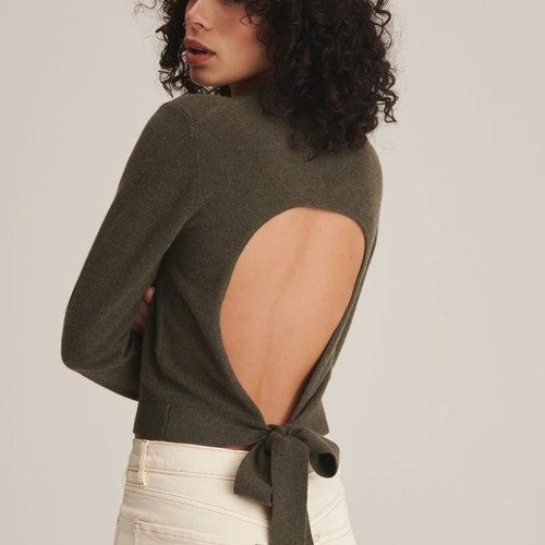 Cashmere Open Back Sweater