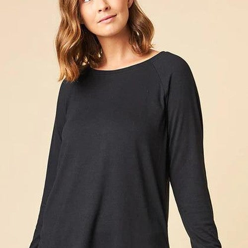 Relaxed Long Sleeve Top Black