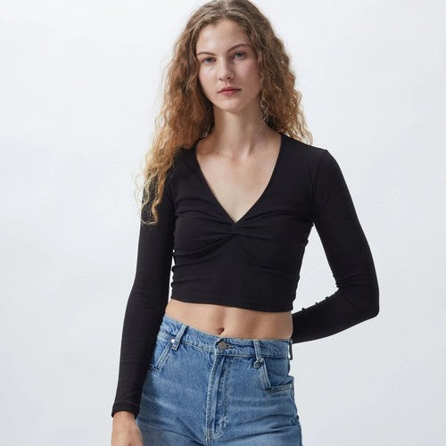 Second Skin Knot Top - Black