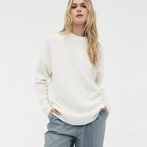 Luxe Cashmere Oversized Crewneck Sweater