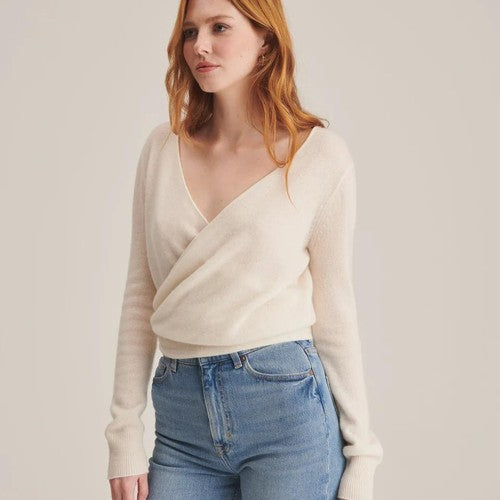 Lightweight Two-In-One Cashmere Wrap Top