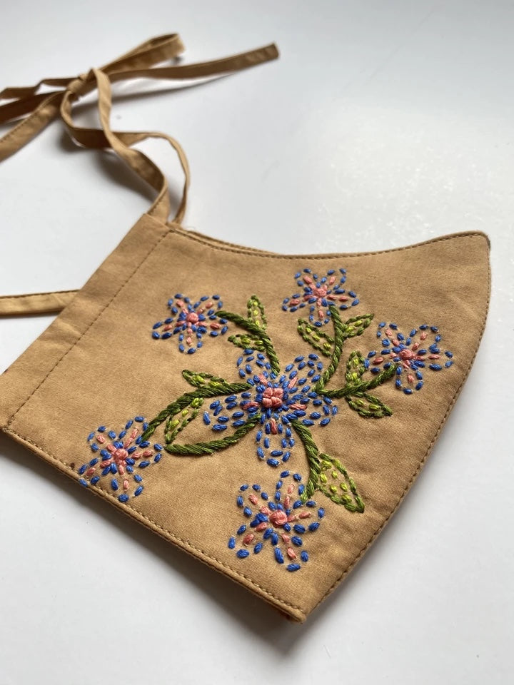 Hand Embroidered Cotton Masks