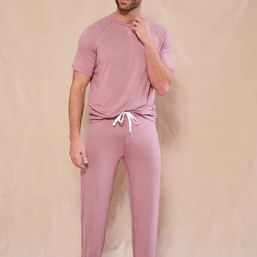 T-Shirt + Pajama Pant Rosy Mauve