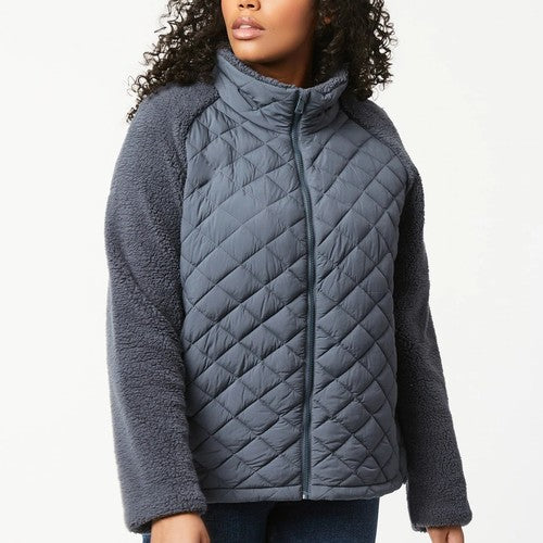 Teddy Puffer Jacket - Extended Sizes