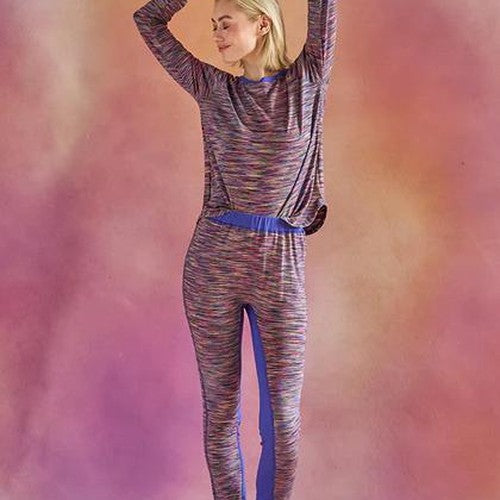 Relaxed Long Sleeve Top + Legging Space Blue