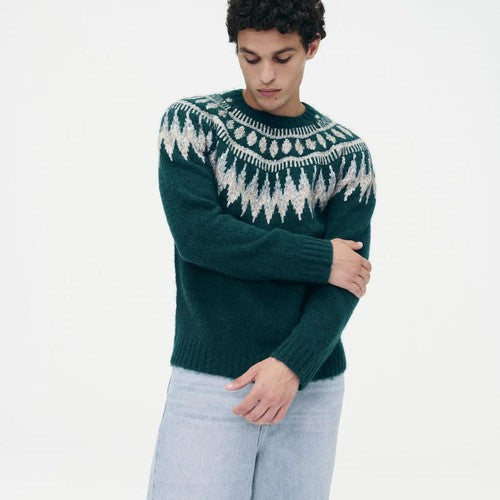 Luxe Merino Fair Isle Crewneck Sweater