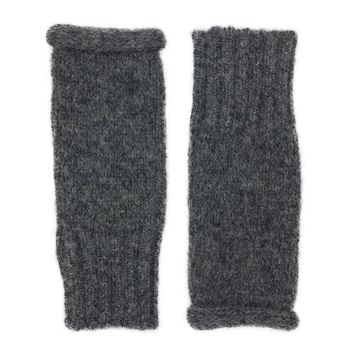 Charcoal Essential Knit Alpaca Gloves